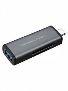 Орбита OT-PCR14 Серый картридер OTG (TF, SD, Type-C)